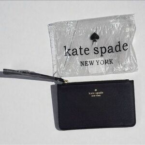 Kate Spade Black Zip Wallet Wristlet NWT